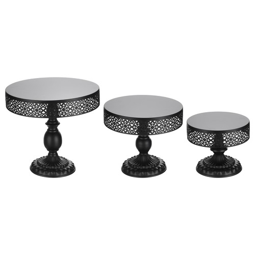 3pcs round cake - round, stand