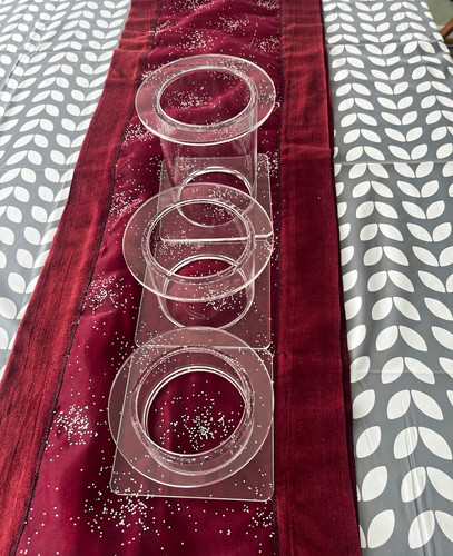 Clear acrylic tier cake - acrylic, 3-tier