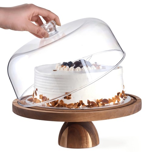 Wooden cake stand with - wooden,