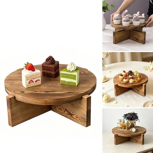 Wooden cake display stand - display,