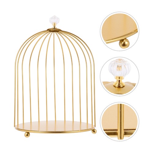 Golden wire birdcage cake - wire,