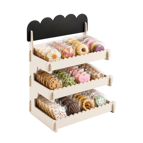 Wooden cookie display stand - cookie, 3