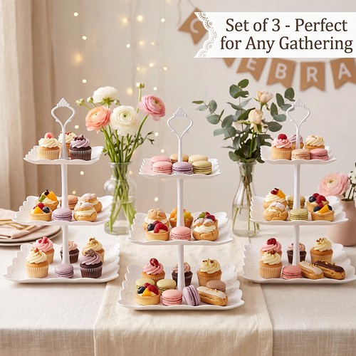 3pcs tier cake - cake, stand