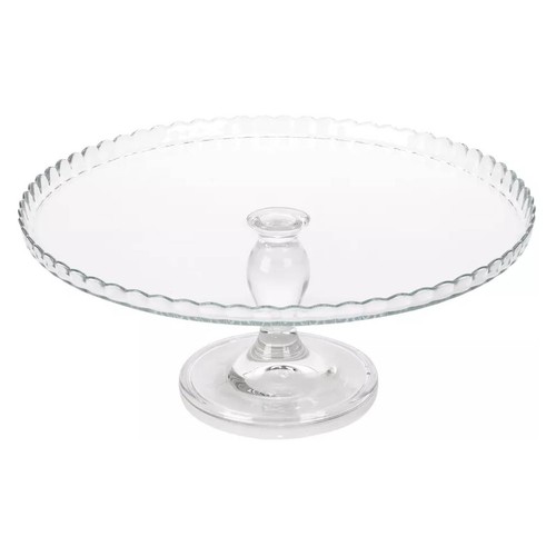 Large glass cake stand - glass,