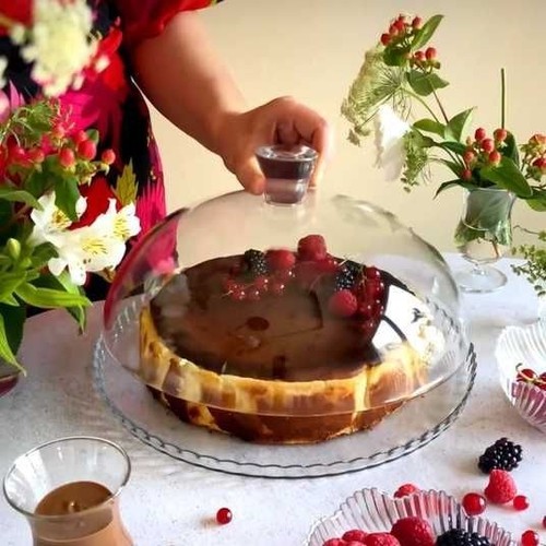 Pasabahce glass cake dome 32cm - glass,