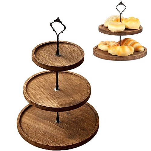 Layer elegant wooden cake - wooden,