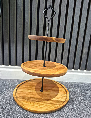 Tier round wooden cupcake - 3,