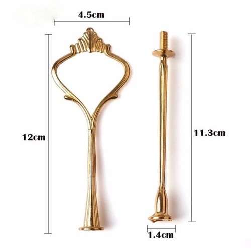 Gold tier cake plate stand - gold,