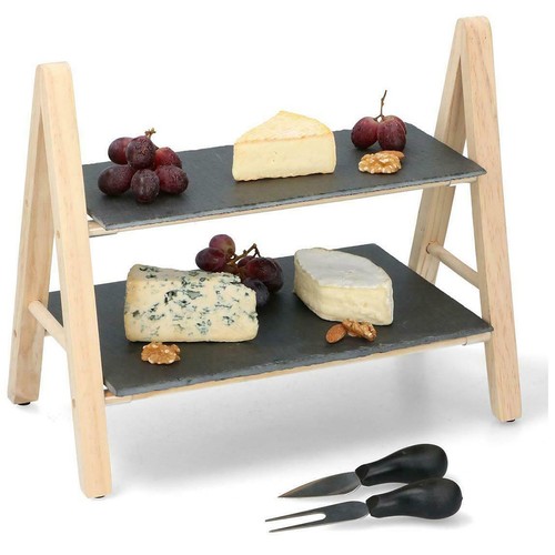 Tier wooden slate - wooden, cake